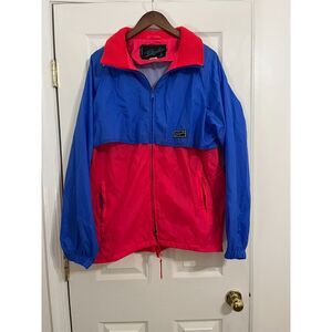 Vintage Raewiks Windbreaker Jacket | 90s Red & Blue Colorblock Shell XL